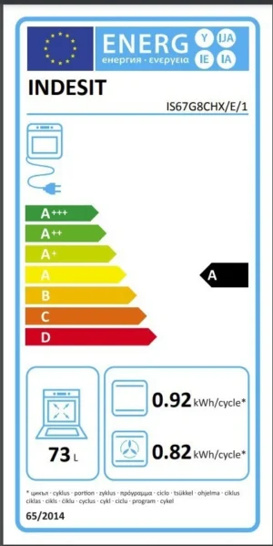 Gaasipliit elektriahjuga Indesit IS67G8CHXE1 - Image 5
