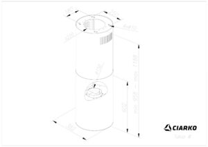 Õhupuhastaja Ciarko Design Tubus Isola SmartLink must - Image 3