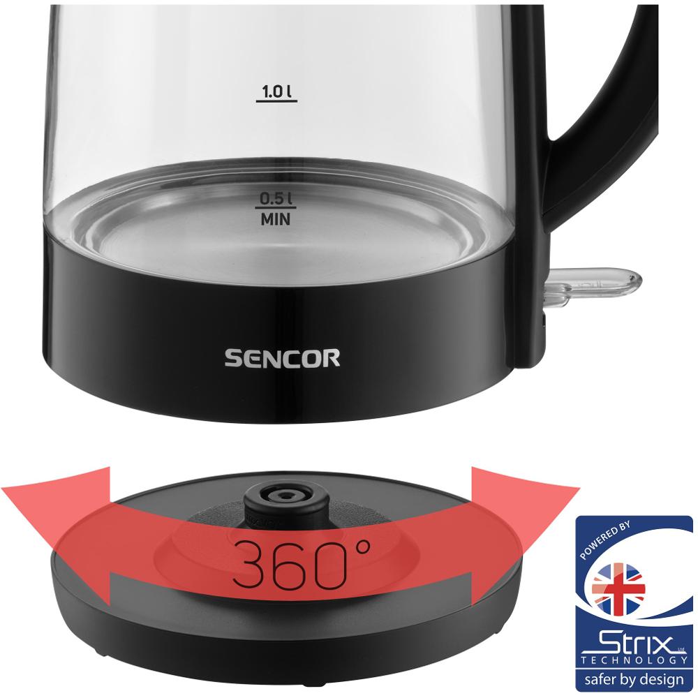 Klaaskorpusega veekeetja Sencor SWK2711BK – pilt 5