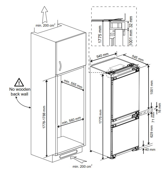 Integreeritav külmik Beko BCNA275E4FN – pilt 2